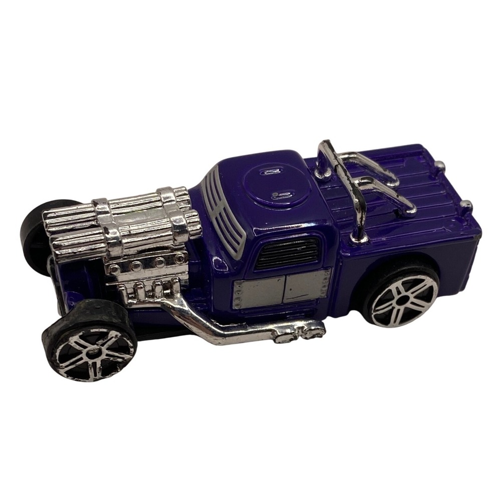 Maisto Leadslinger Purple Custom Hot Rod Diecast Pickup‎ Truck 1/64 Scale Toy